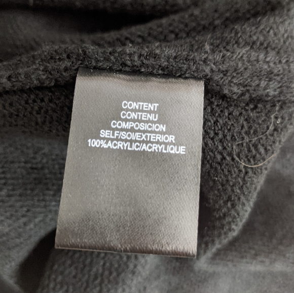 NWT Wayf Puff Sleeve Sweater Dress Black - Picture 11 of 11